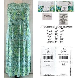 SOLD $$$ J Jill Damask Print Jersey Maxi Dress